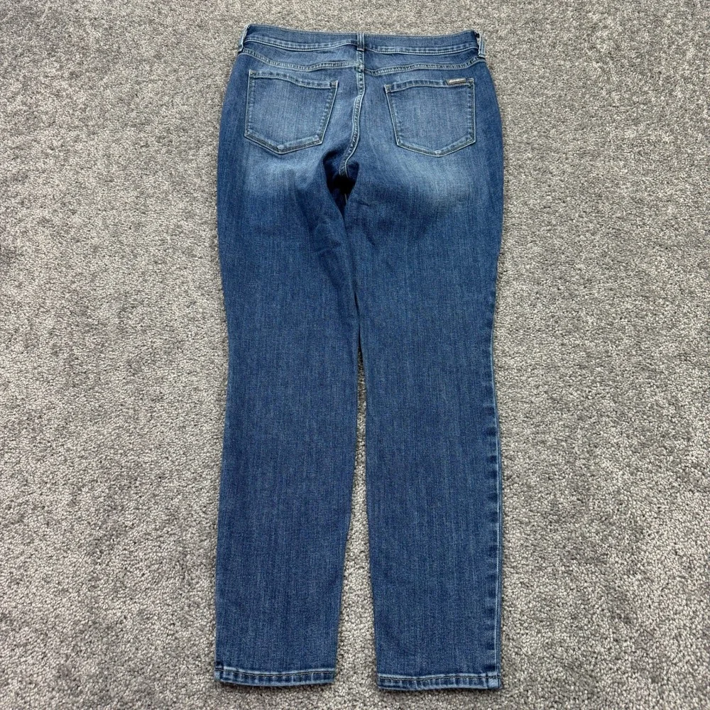 Eddie Bauer Jeans Womens 10 Blue Slightly Curvy High Rise Skinny Stretch Casual - Picture 2 of 9